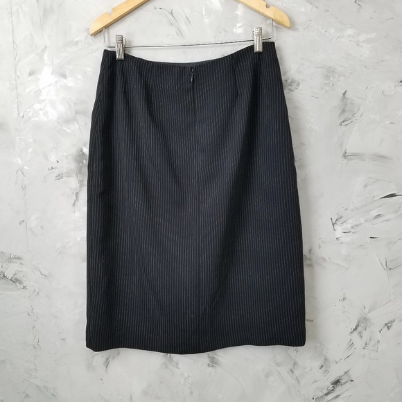 JONES NEW YORK Black/White Pin Striped Suit Skirt - Picture 3 of 8
